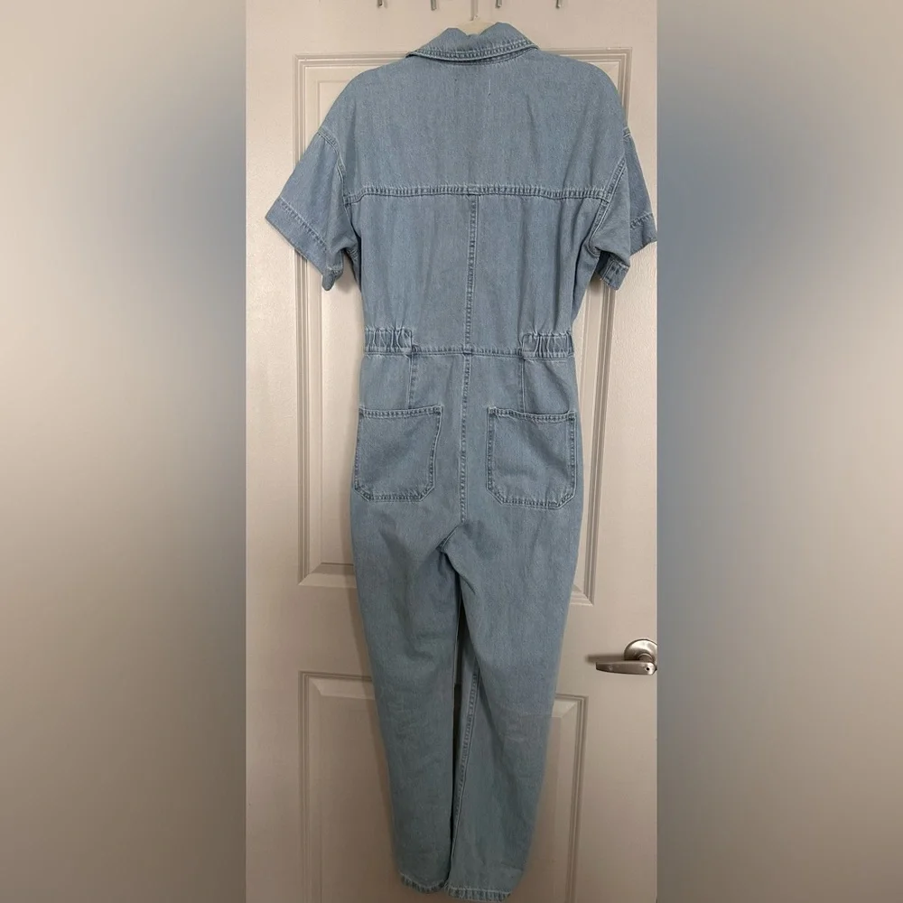 Free People We The Free Marci Denim Jumpsuit Size Small